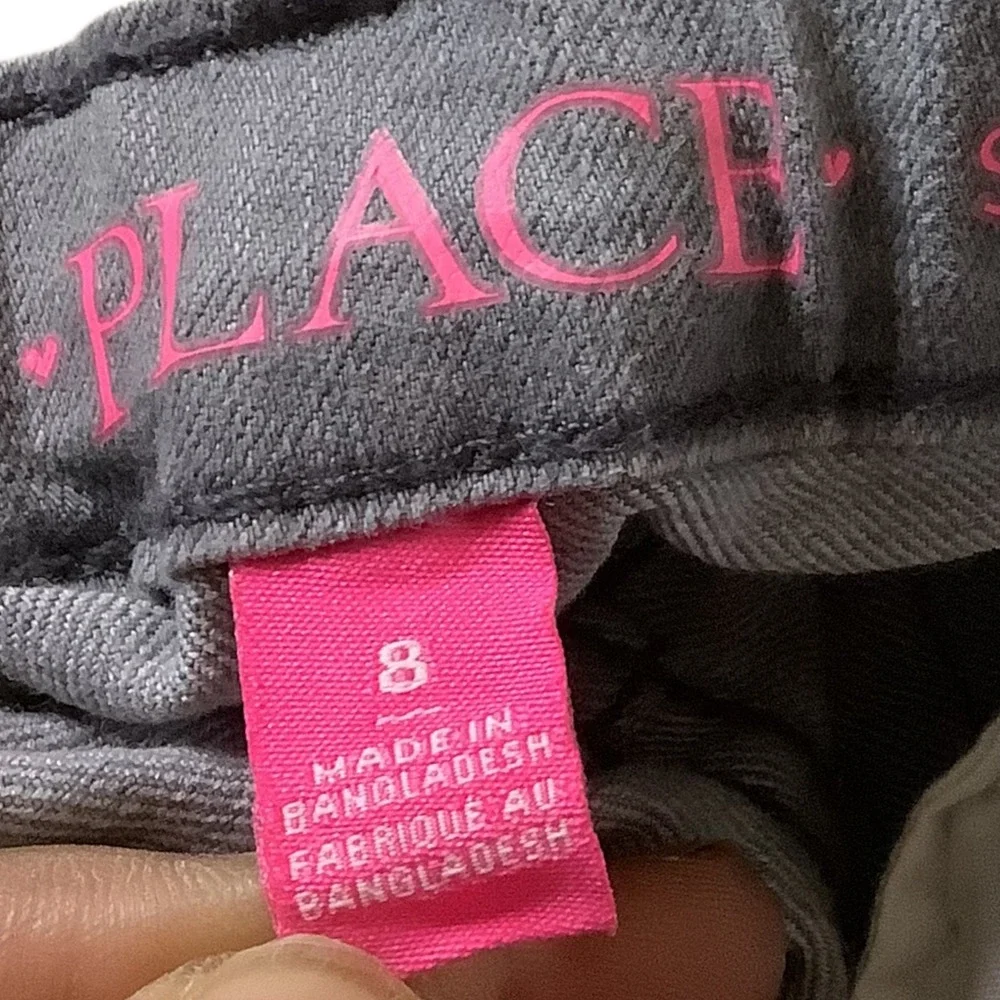 The Children's Place Skinny‎ Jeans Girls Size 8 Gray Super Skinny Denim School